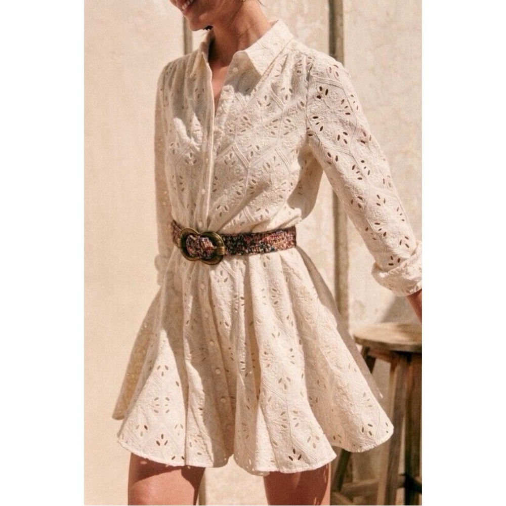 Sezane Sol Dress in Ecru - Size 36